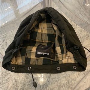 Green Barbour hood